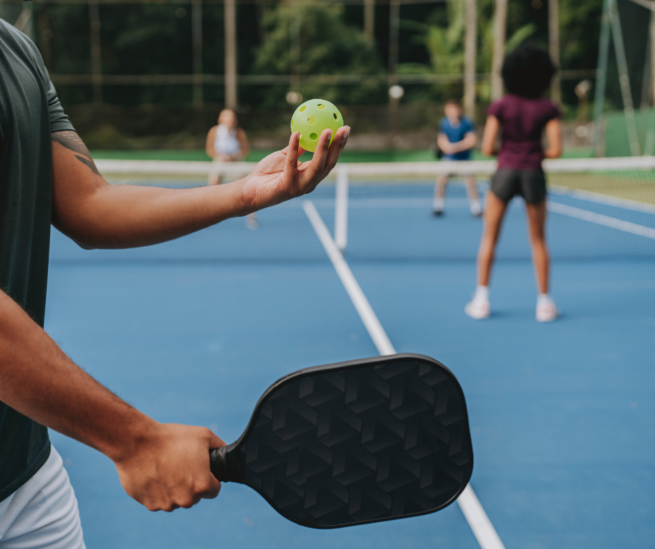 people playing pickleball